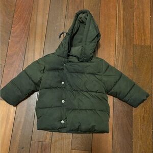 Baby Old Navy Green Puffer Jacket 6-12 months
